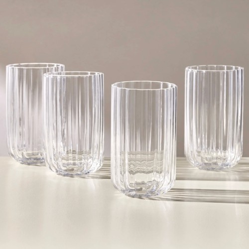 Leif Highball Glasses - Salt & Pepper